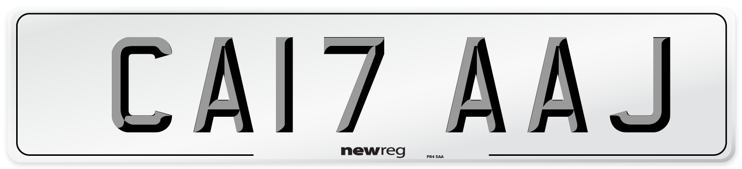 CA17 AAJ Number Plate from New Reg